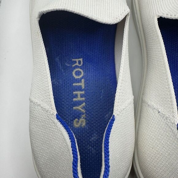 Pre-loved Rothy's "The Slip On" Loafer in White Sneakers - Picture 8 of 12